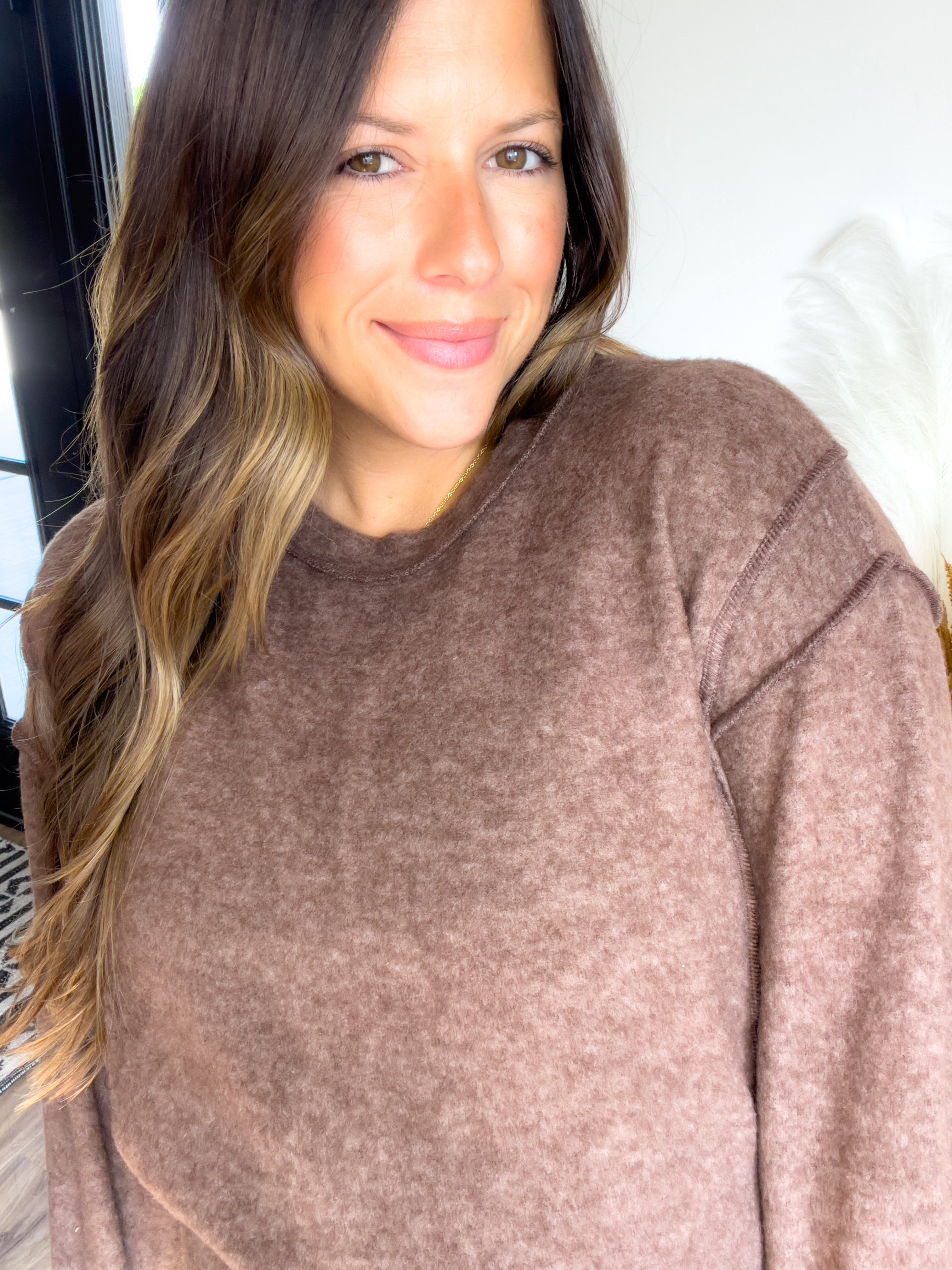 Wren Oversized Sweater - Brown