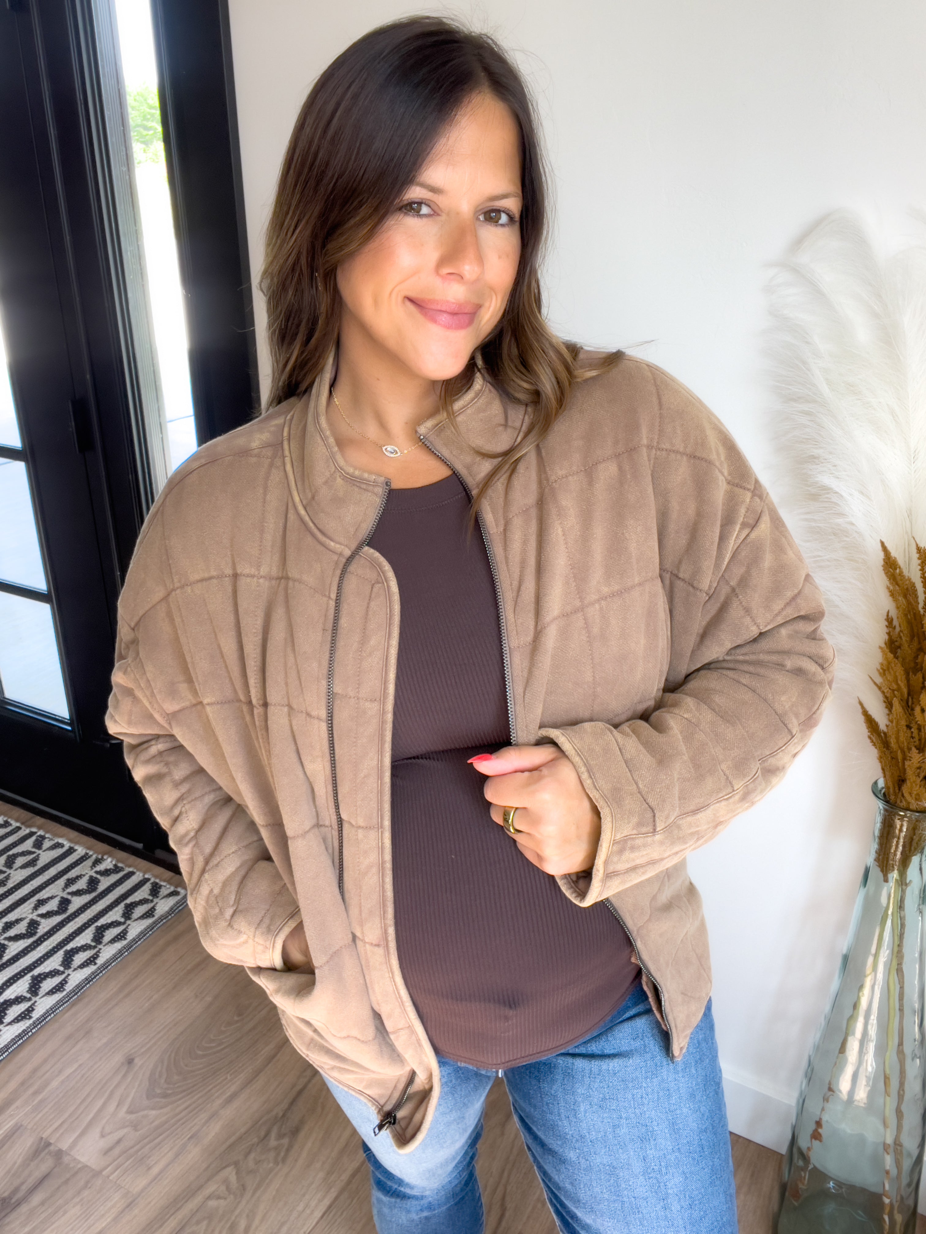 Dixie Quilted Jacket - Brown
