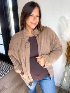 Dixie Quilted Jacket - Brown