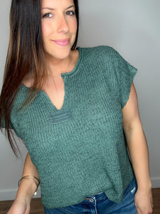 Sara Short Sleeved Sweater - Jade