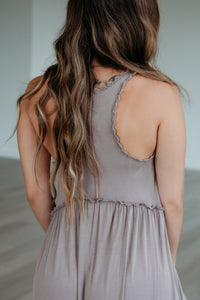 Audrey Maxi Dress - Taupe Gray