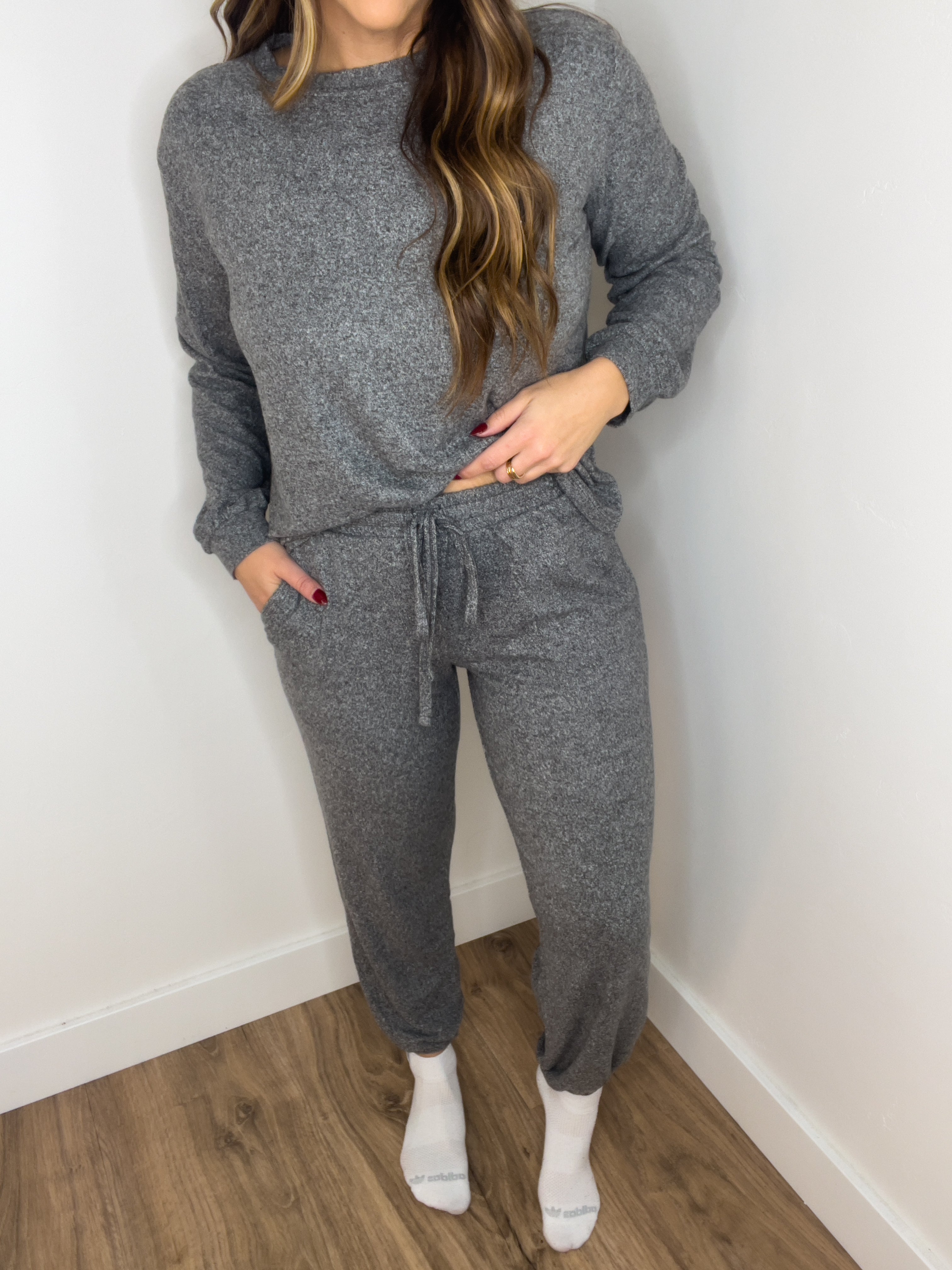 ** DOORBUSTER ** Oh So Cozy Joggers - Ash Black