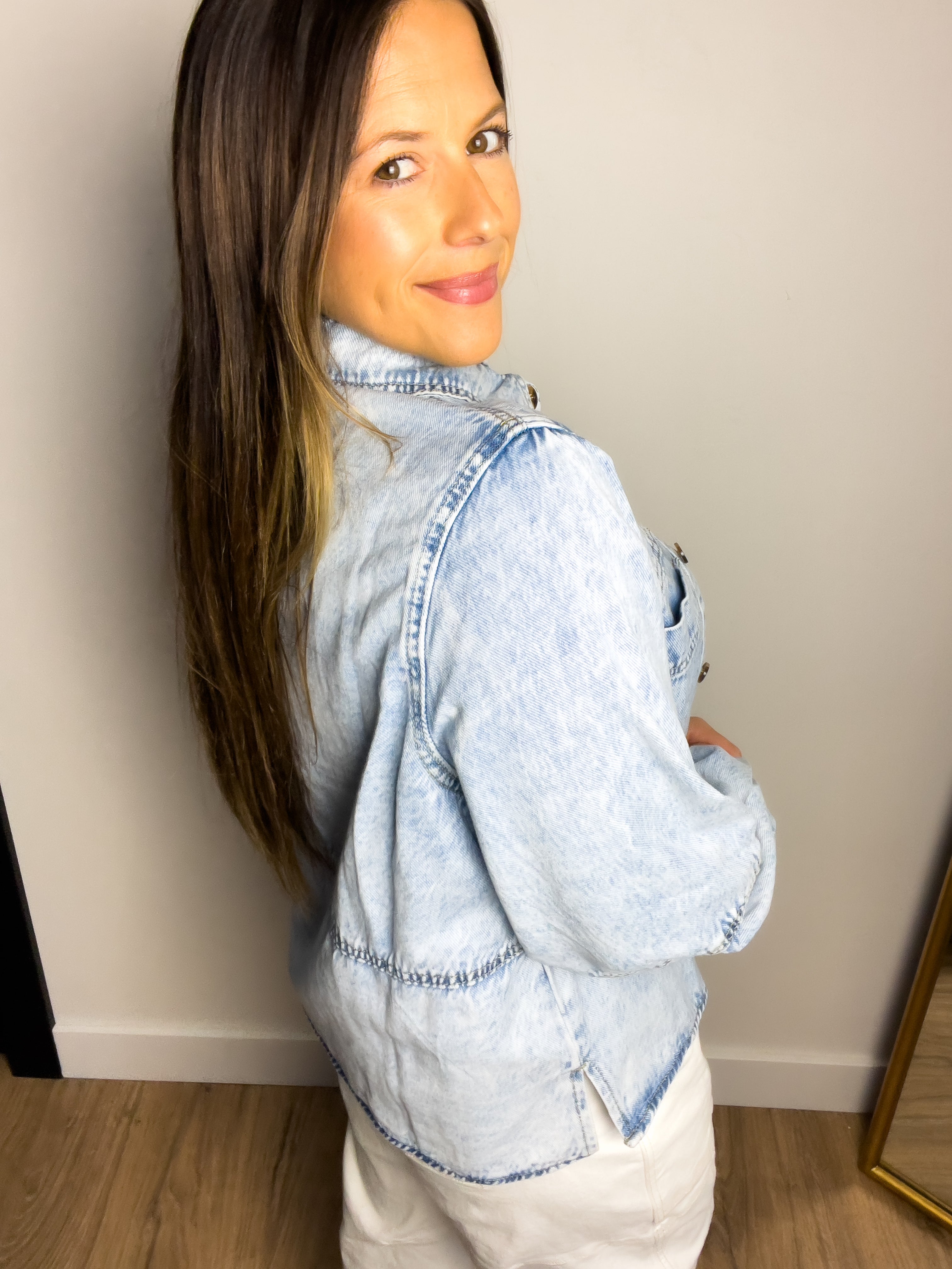 Vintage Acid Wash Denim Top