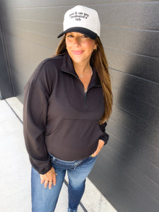 Put it on my husbands tab trucker hat - Black/Ivory