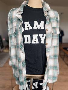 Trisha Plaid Lightweight Top - Green Multi