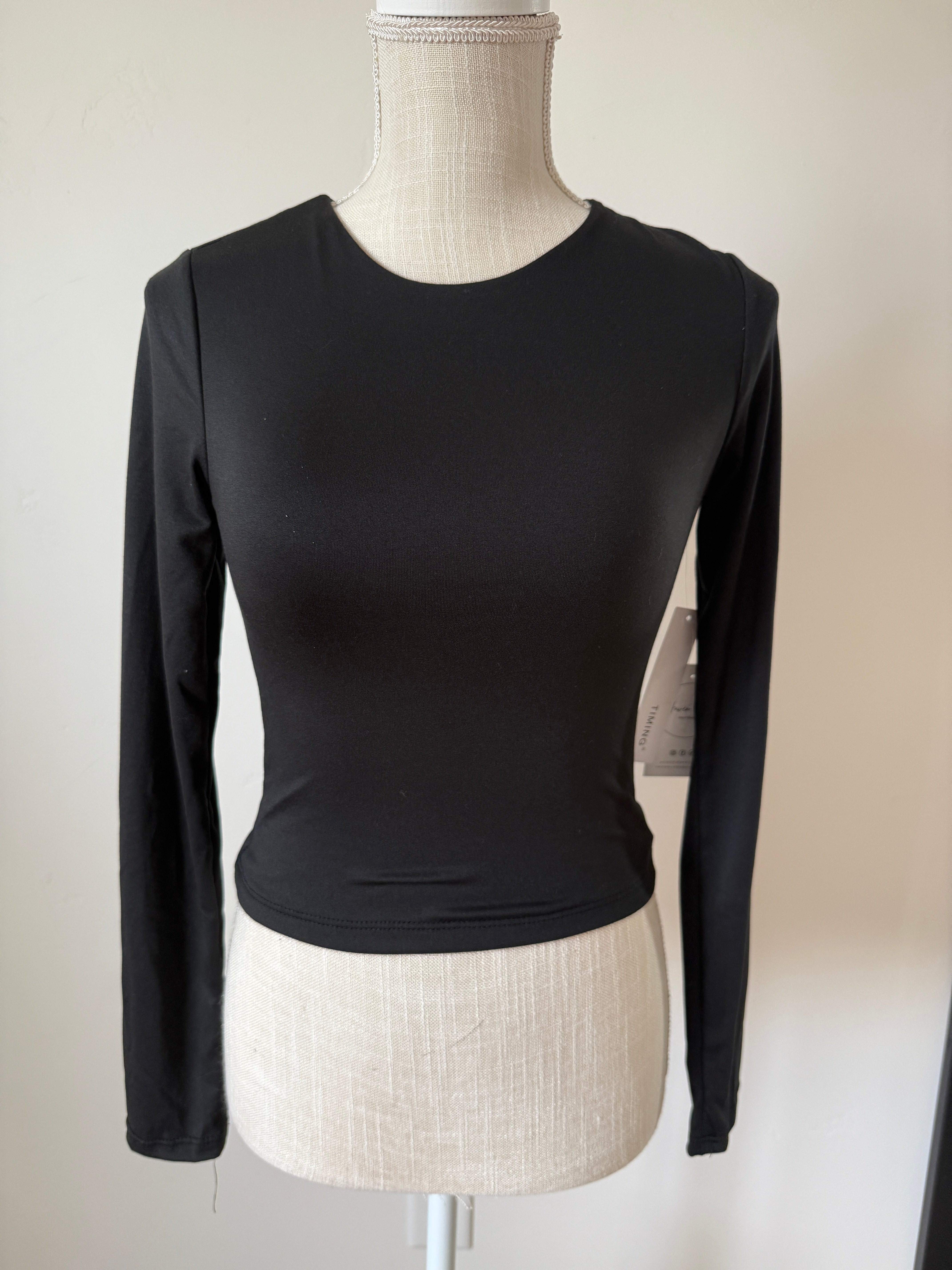 Kimmy Brushed Knit Top - Black