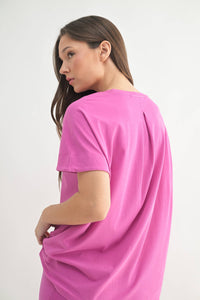 Shoreline Pima Cotton Slouchy Tee - Orchid