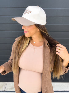 Put it on my husbands tab trucker hat - Taupe/Ivory