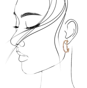Double Row Hoop Earrings - Gold
