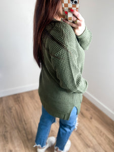 Cool Days Cardigan - Olive