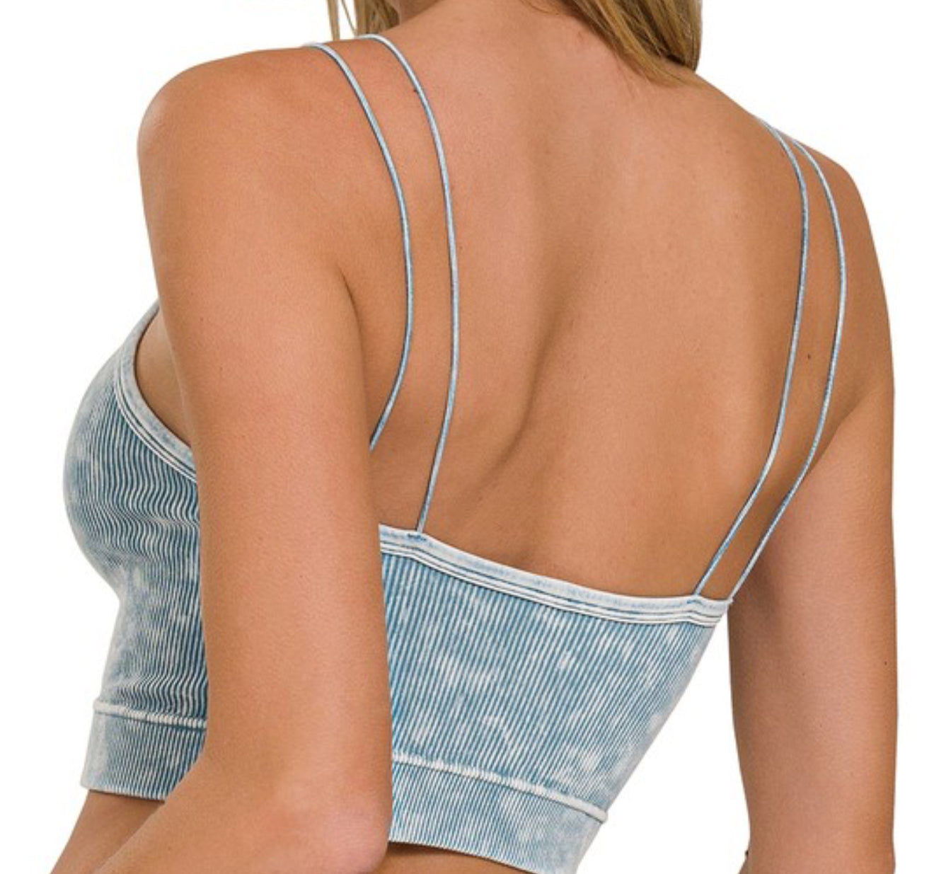 Dakota Ribbed Seamless Tank - Light Teal
