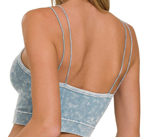 Dakota Ribbed Seamless Tank - Light Teal