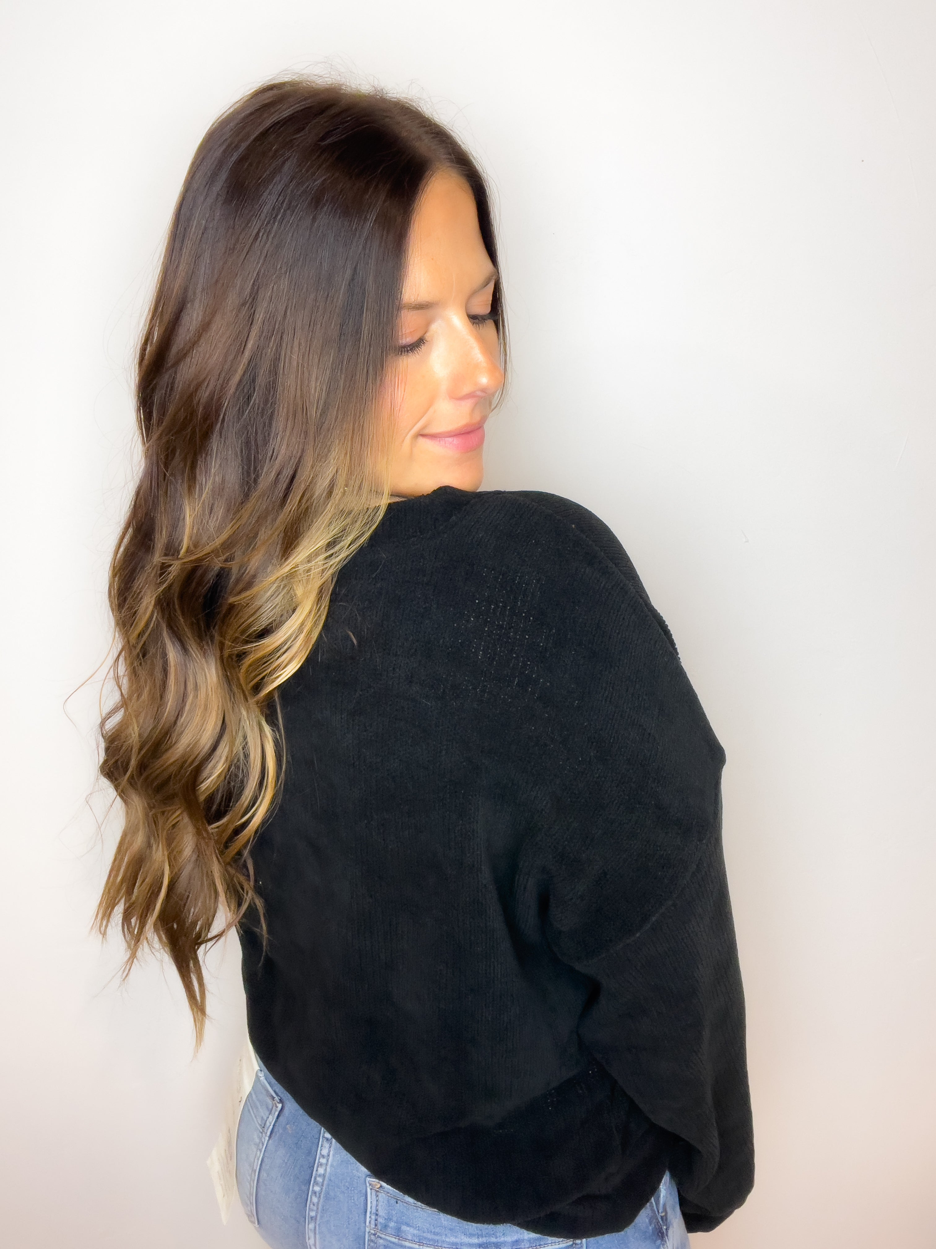 **DOORBUSTER** Crew Neck Sweatshirt - Black