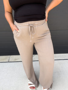 Alexis Linen Pants - Mocha