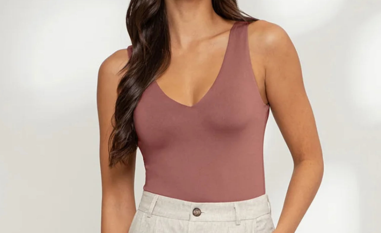 Go To V Neck Bodysuit - **Multiple Colors