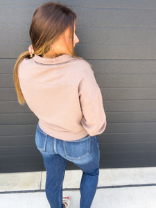 Demi Half-Zip Pullover - Cocoa