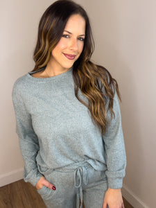 ** DOORBUSTER ** Oh So Cozy Long Sleeved Top - Ash Jade