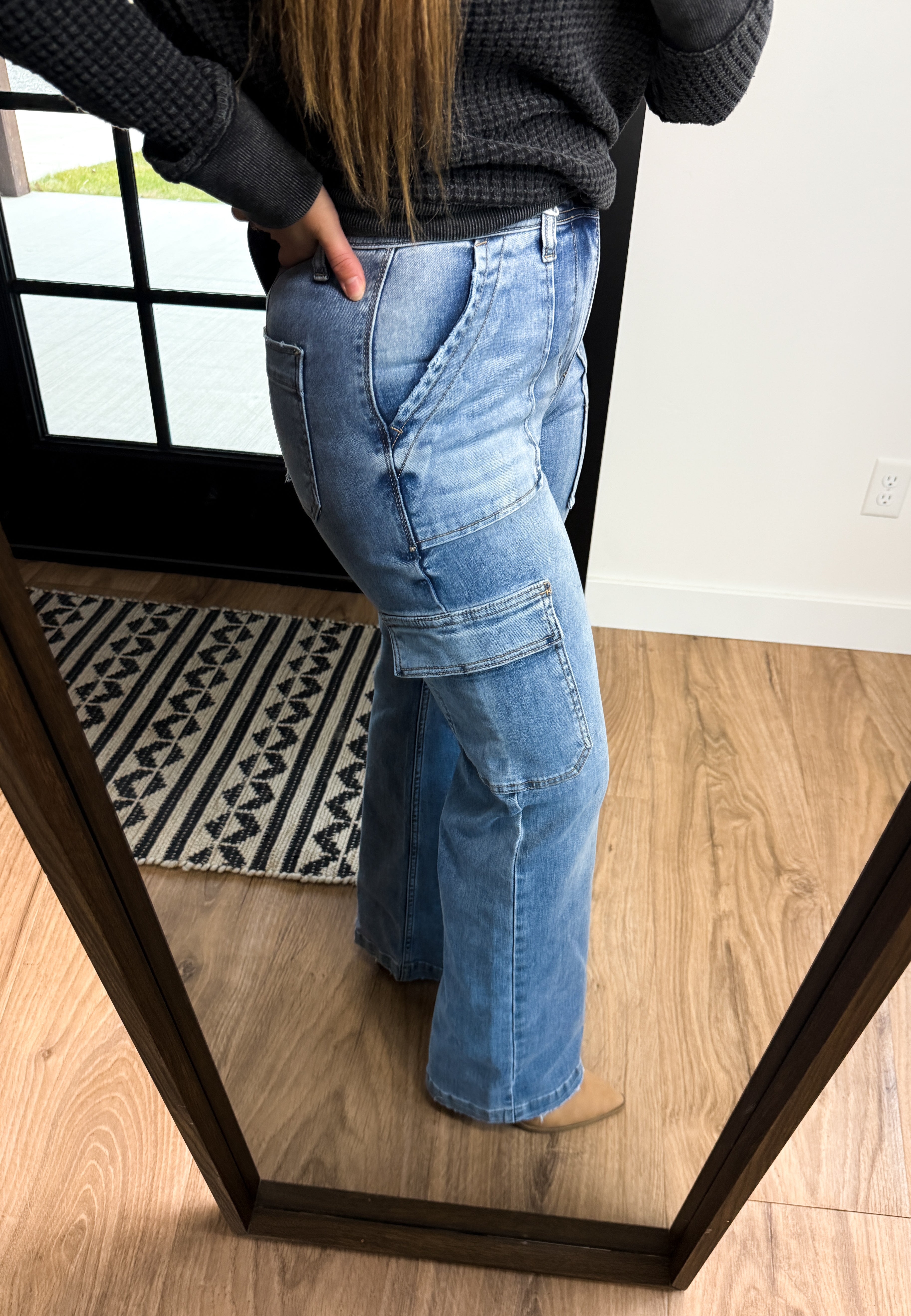 Cargo High Rise Jeans - Medium