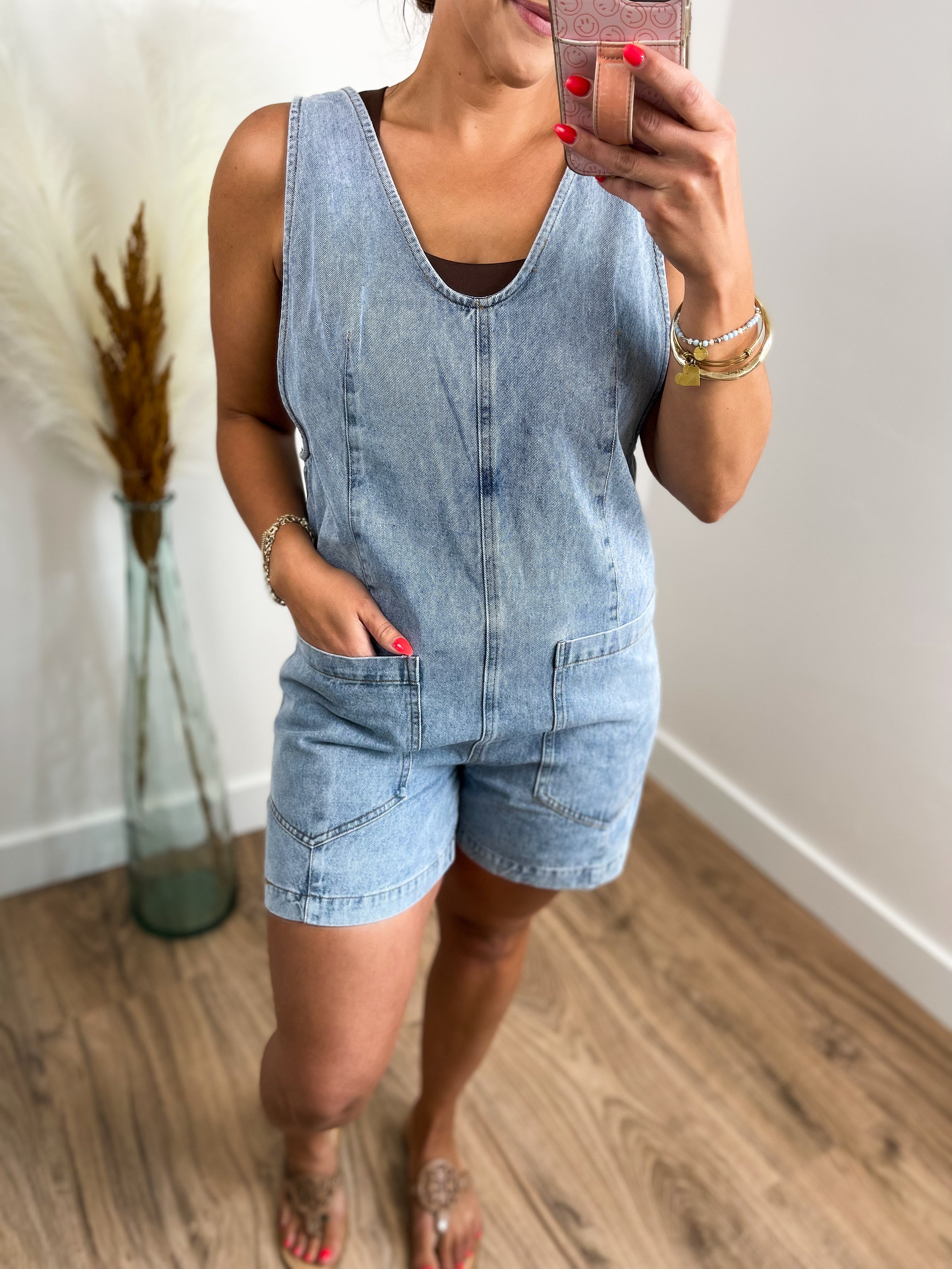 Dana Washed Denim Overalls