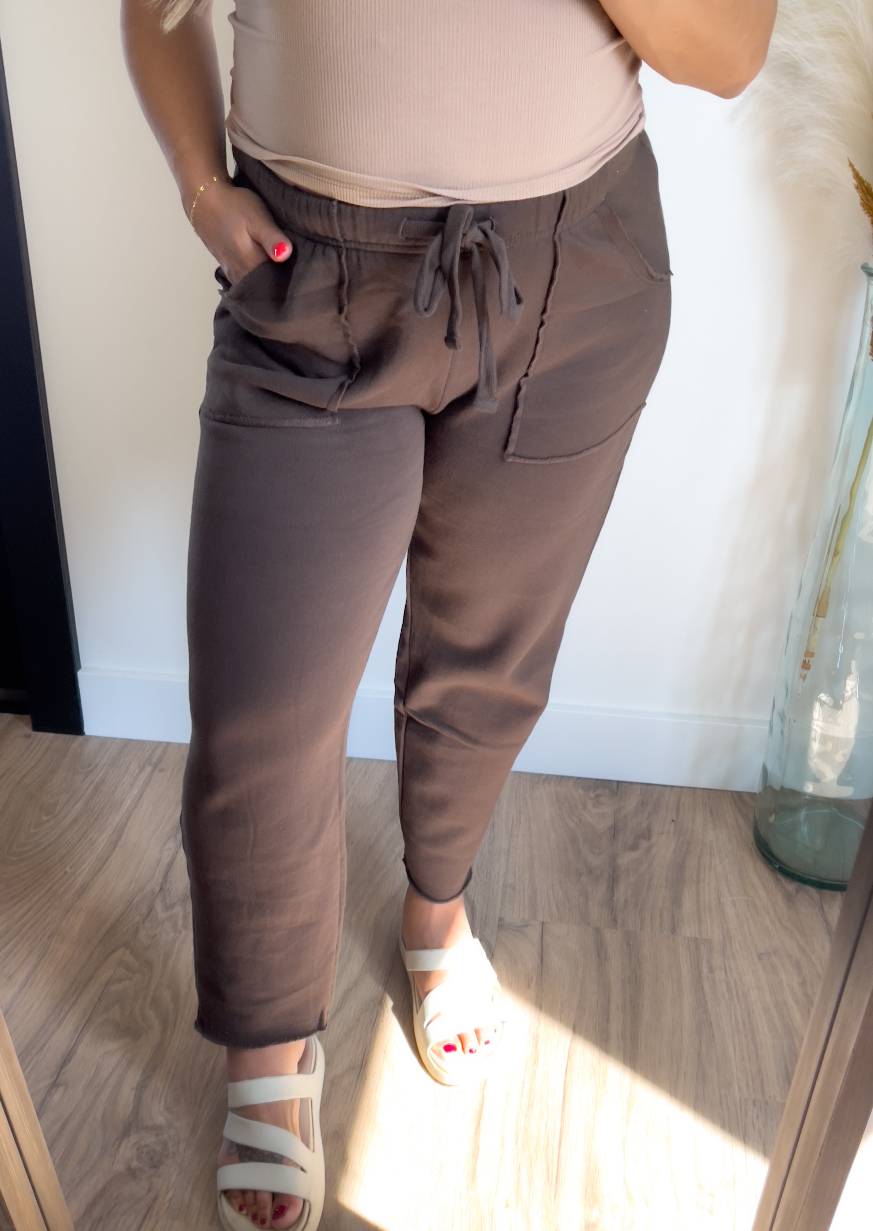 Malibu Essential Tapered Lounge Pants - Espresso