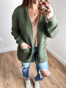 Cool Days Cardigan - Olive