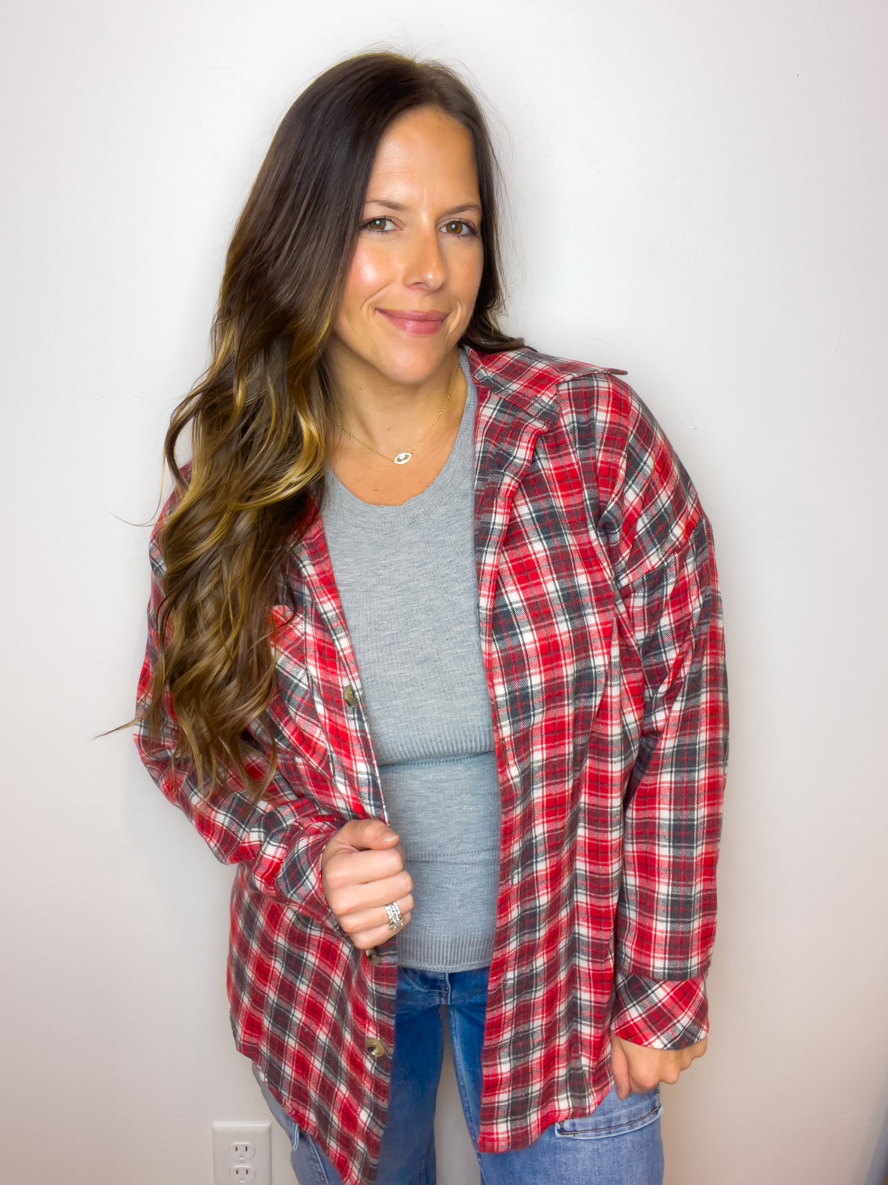 **DOORBUSTER** Plaid Button Up