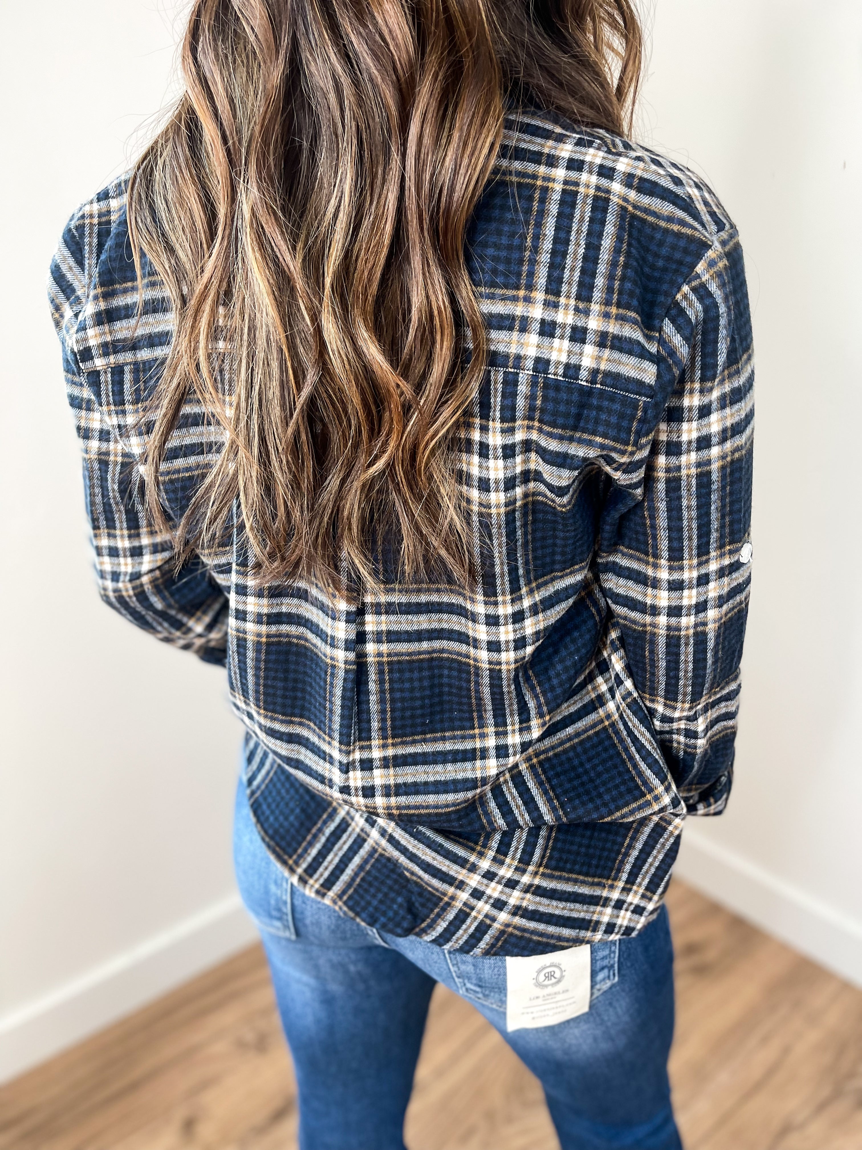 Lettie Plaid Button Down Top