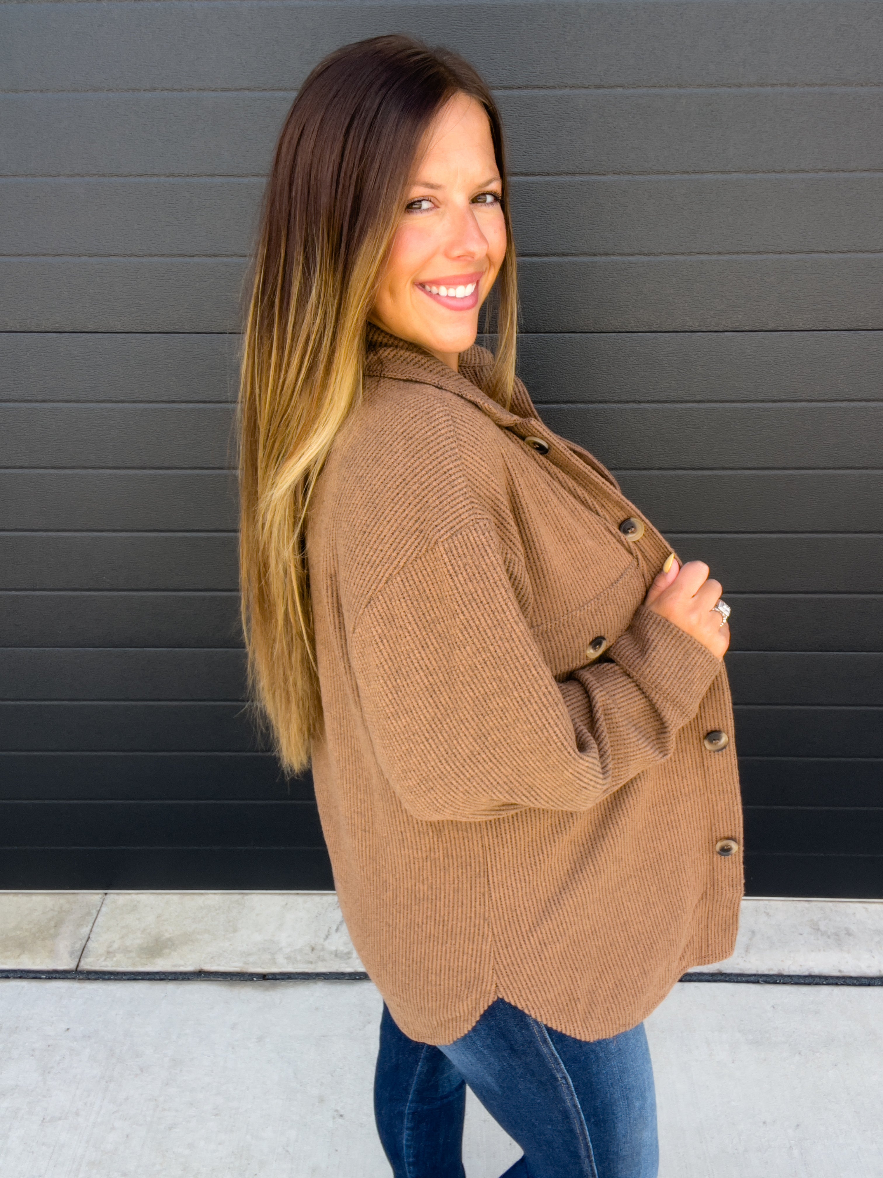 Cozy Oversized Shacket - Mocha