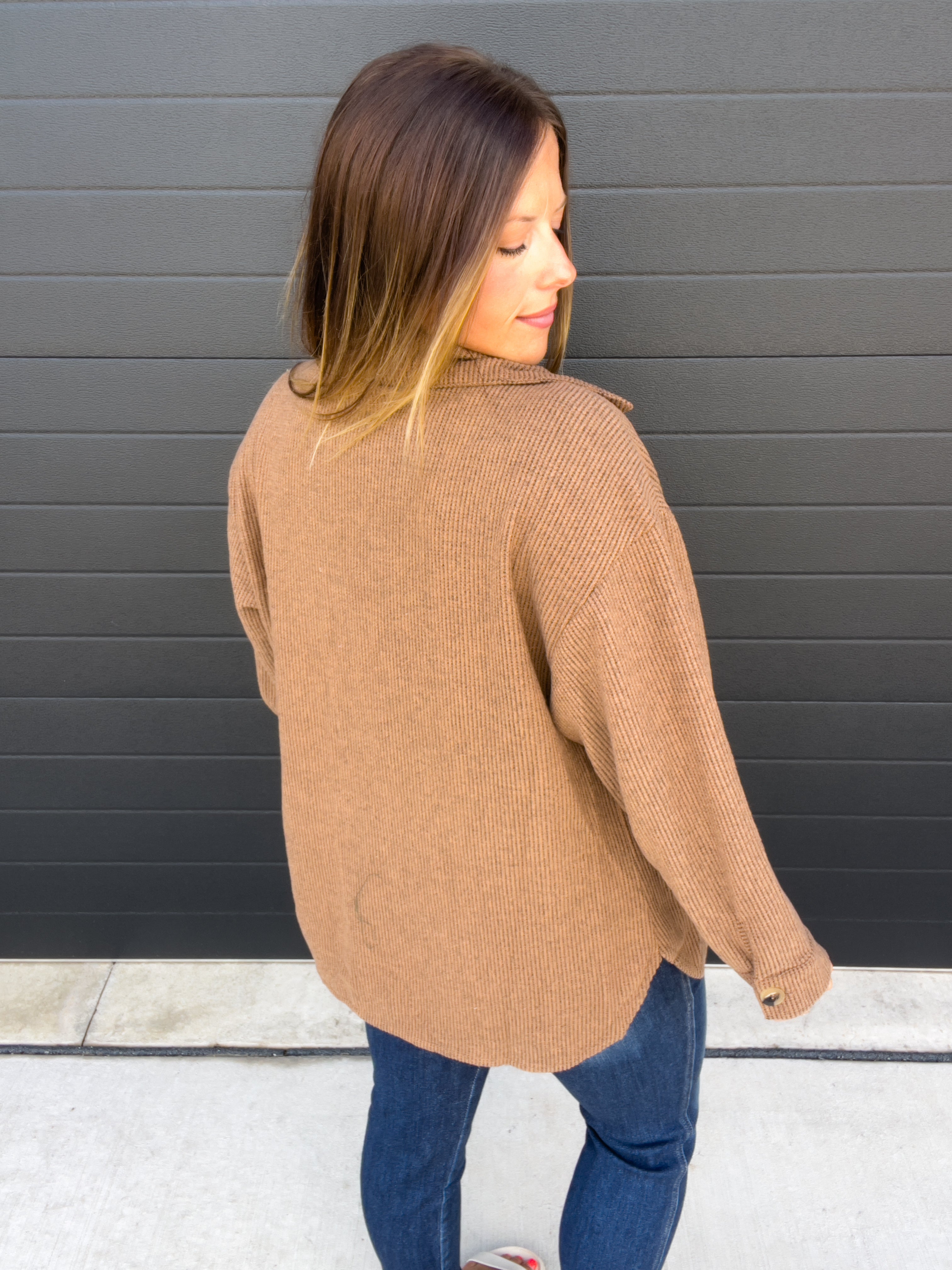 Cozy Oversized Shacket - Mocha