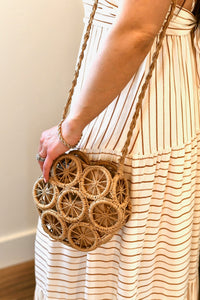 Crochet Crossbody Bag - Khaki