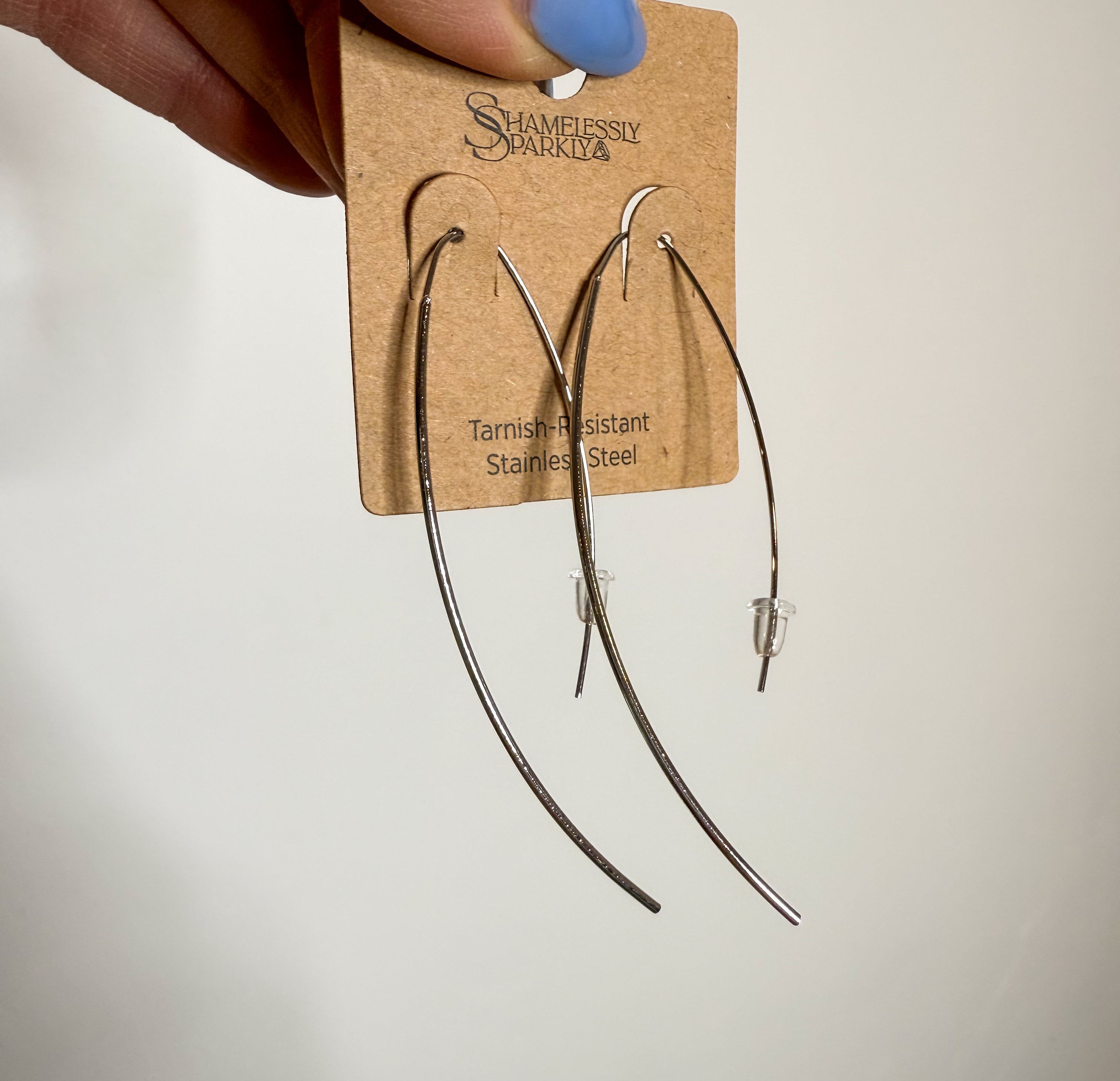 Waterproof Non-Tarnish Stainless Steel Earrings - Silver