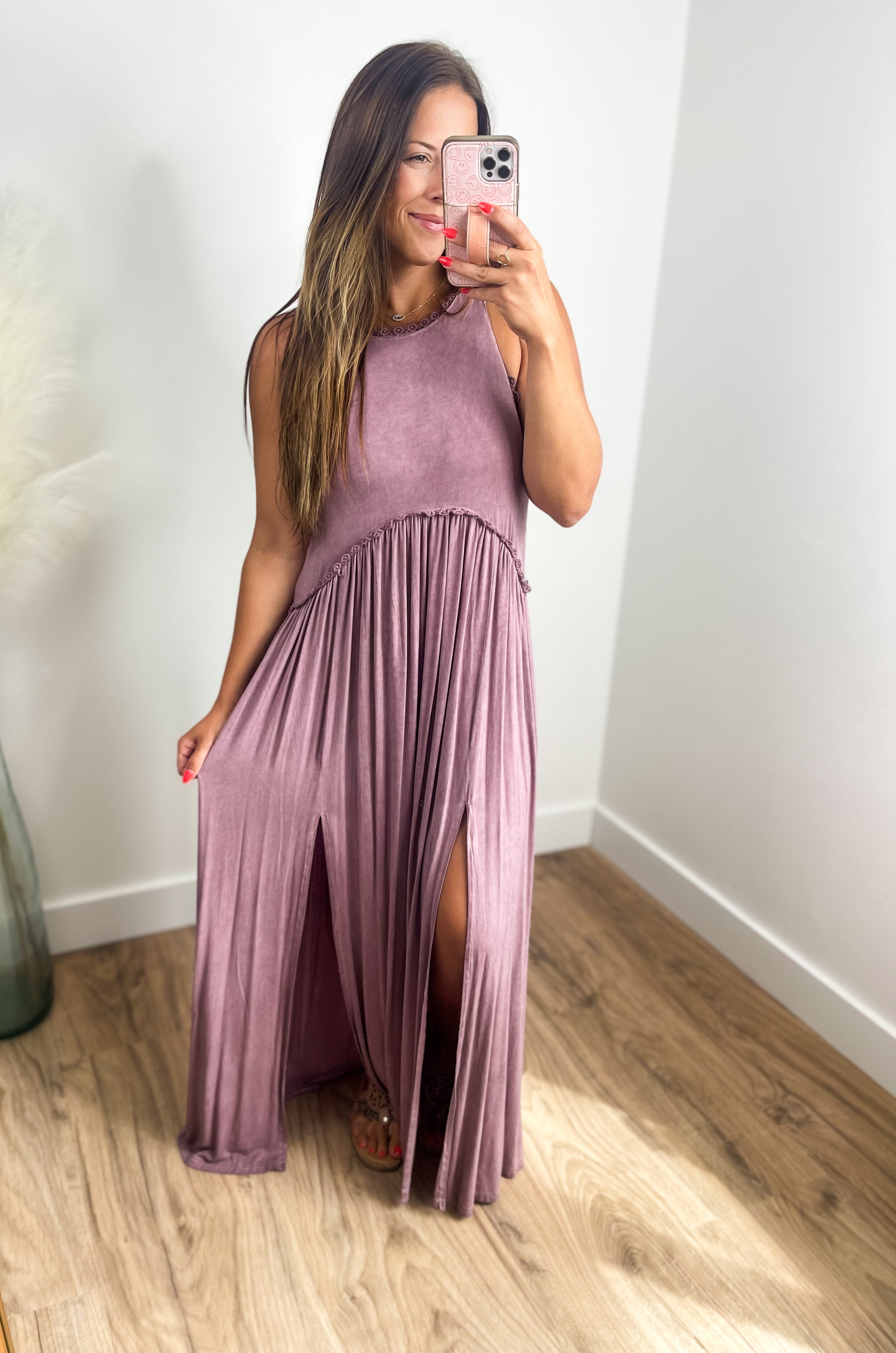 Audrey Maxi Dress - Burgundy