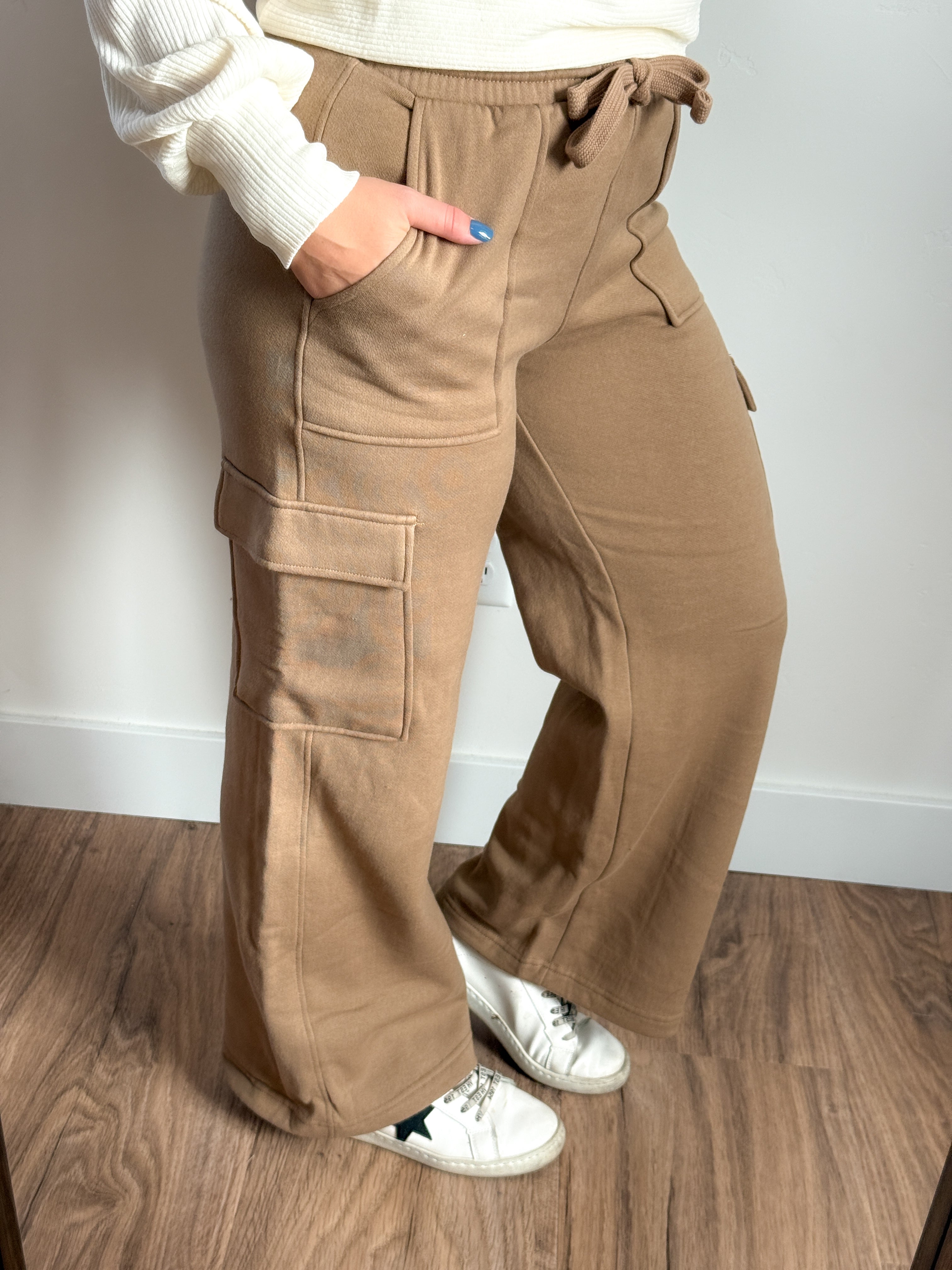 **DOORBUSTER** Ashtyn Lounge Cargo Pants - Mocha