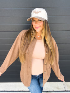 Cozy Oversized Shacket - Mocha