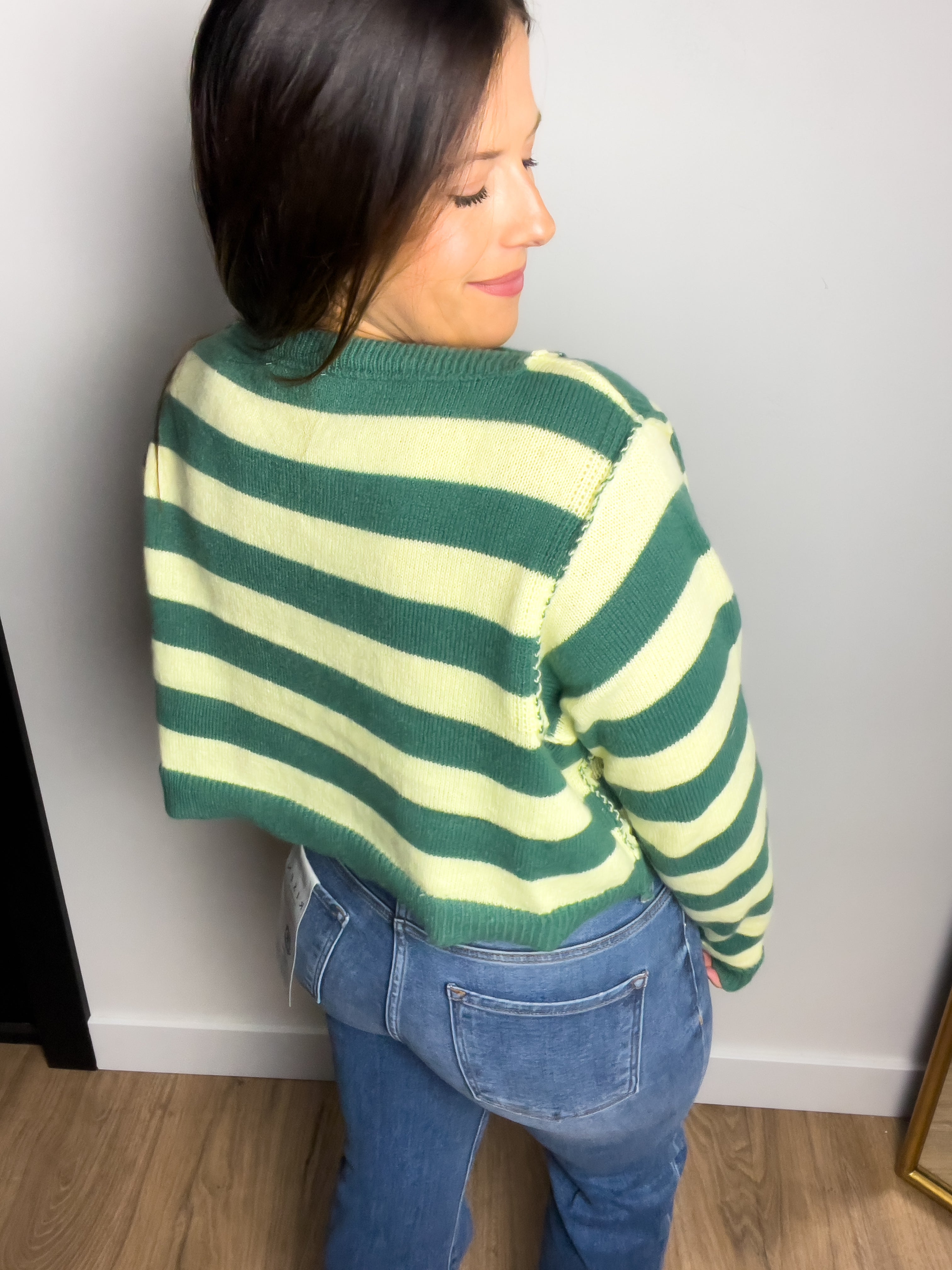 Tailgate Relaxed Fit Striped Boat Neck Sweater