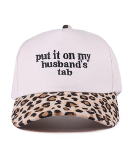 Put it on my husbands tab trucker hat - Leopard
