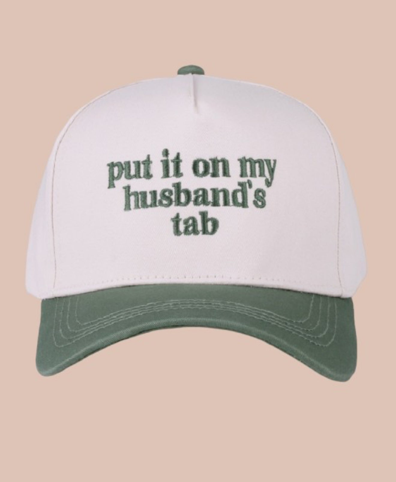 Put it on my husbands tab trucker hat - Forest