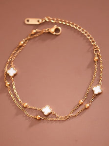 Clover Chain Bracelet - Gold