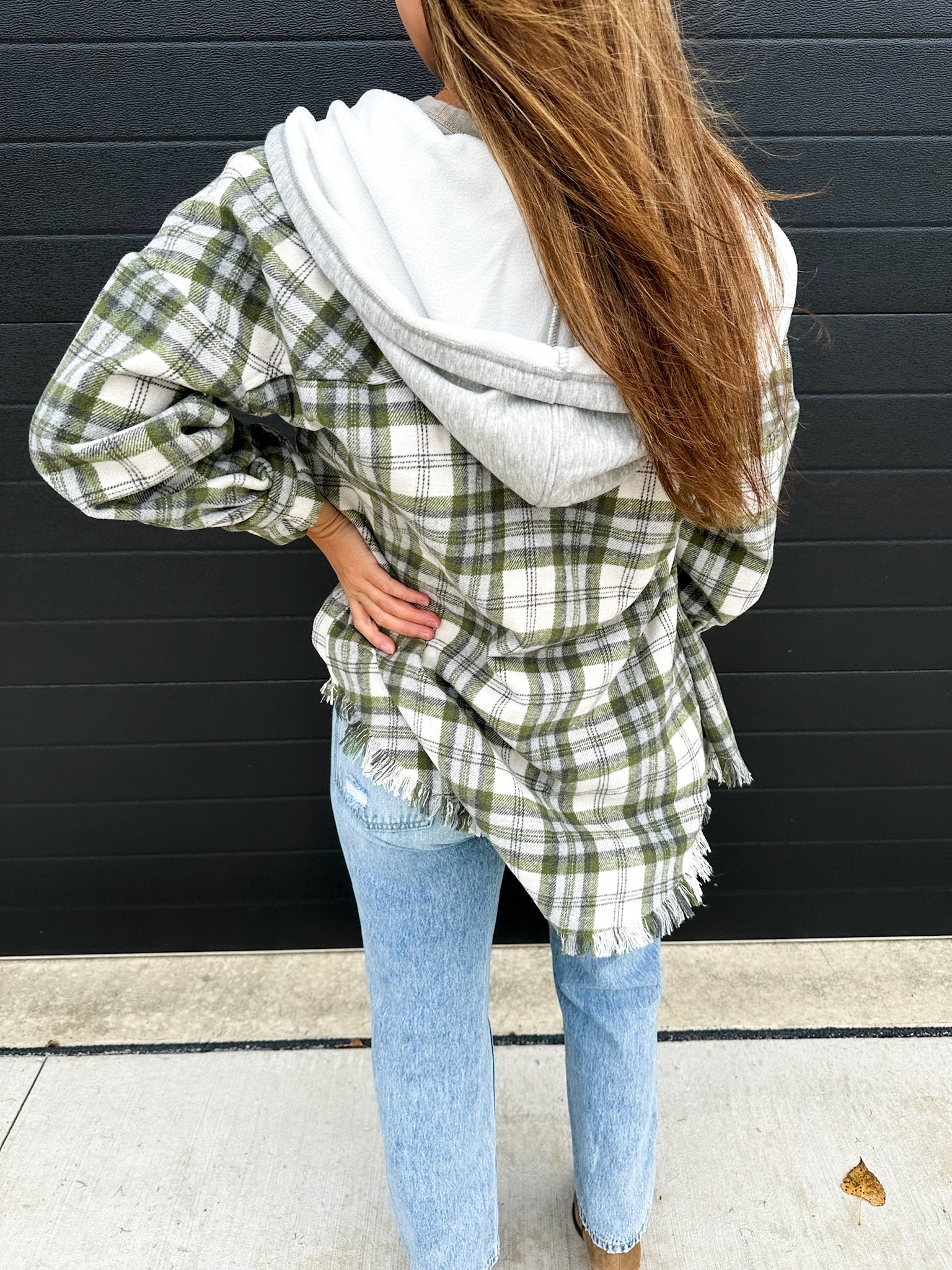 Lennon Plaid Shacket - Olive Multi