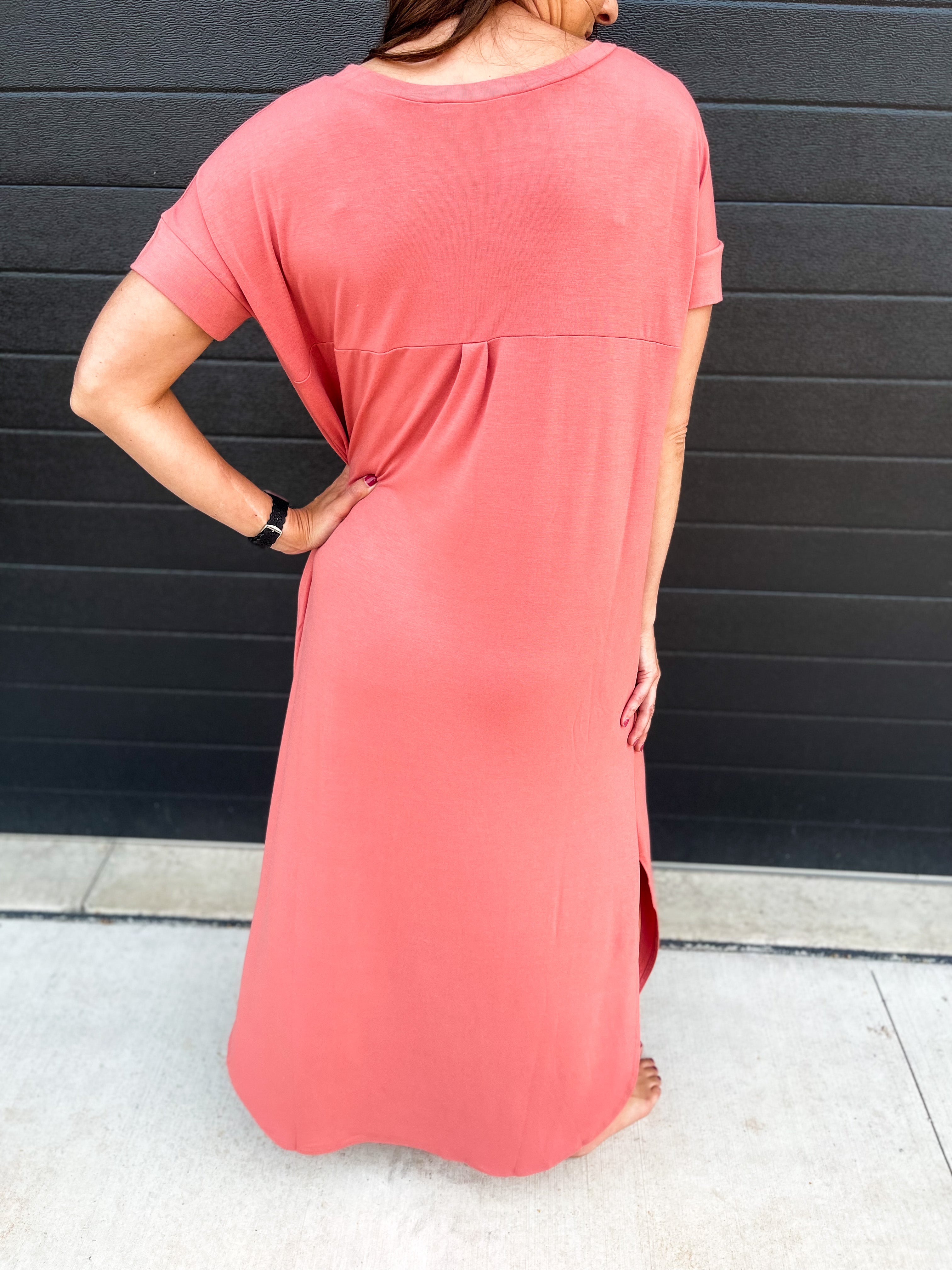 Carly V-neck Maxi Dress - Ash Rose