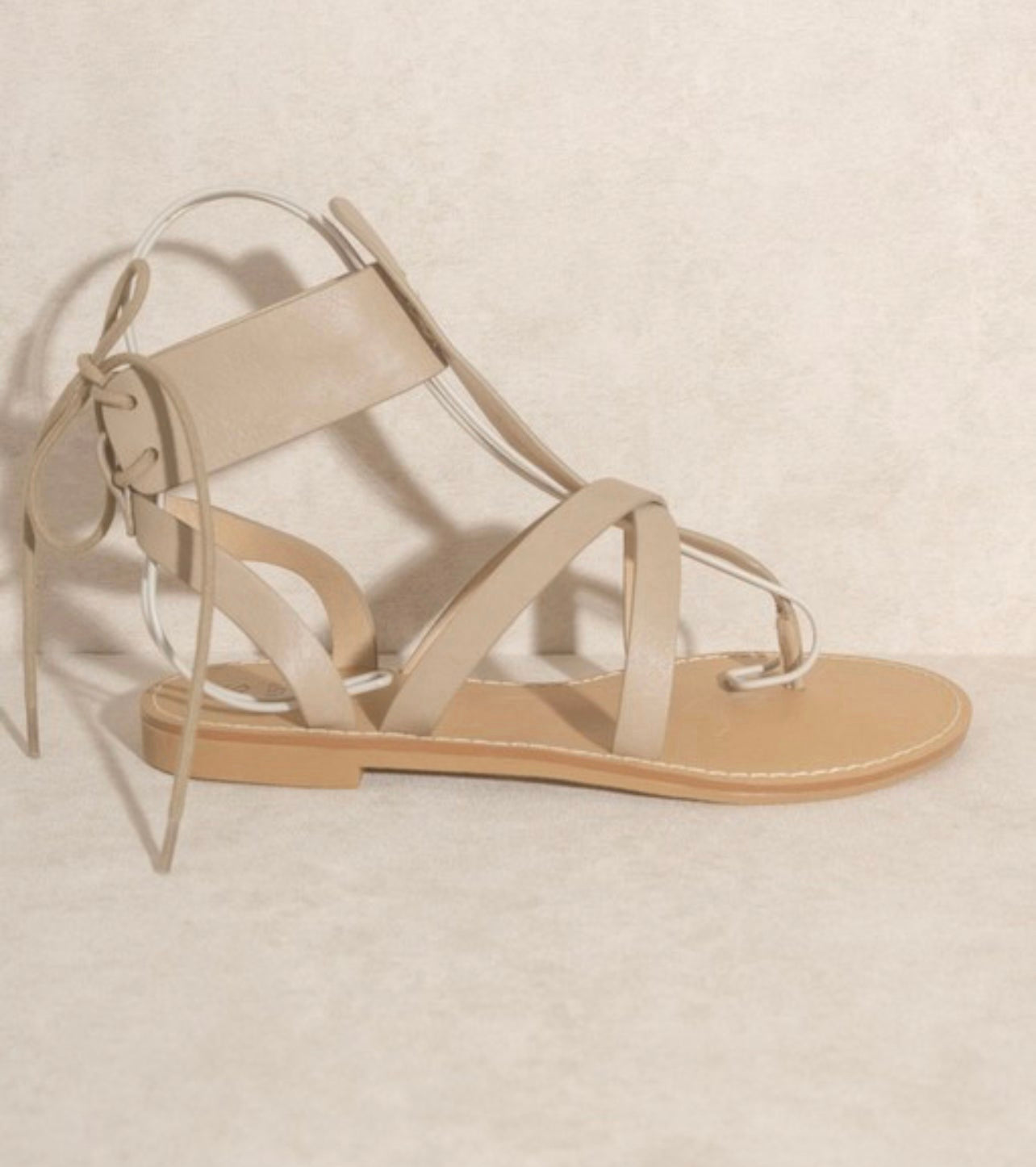 Blaze Lace Up Sandal - Taupe