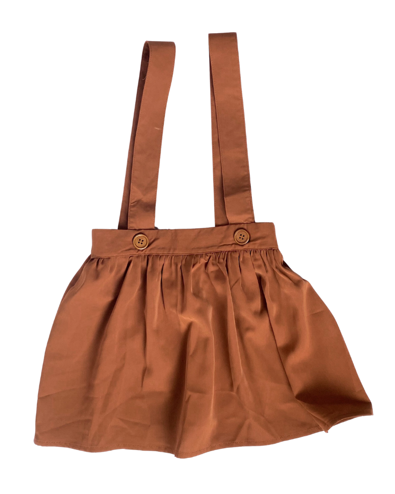 Daphne Classic Suspender Skirt -Camel