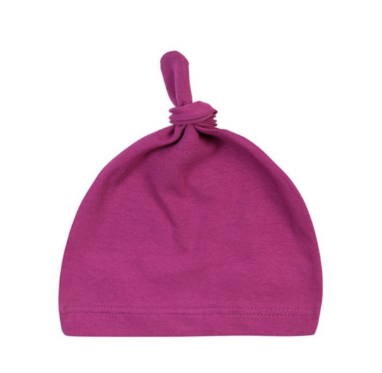 Hot Pink Knot Baby Hat