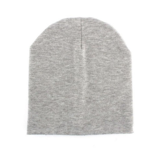 Grey Knit Baby Hat