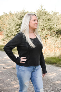 Criss-Cross Top - Black