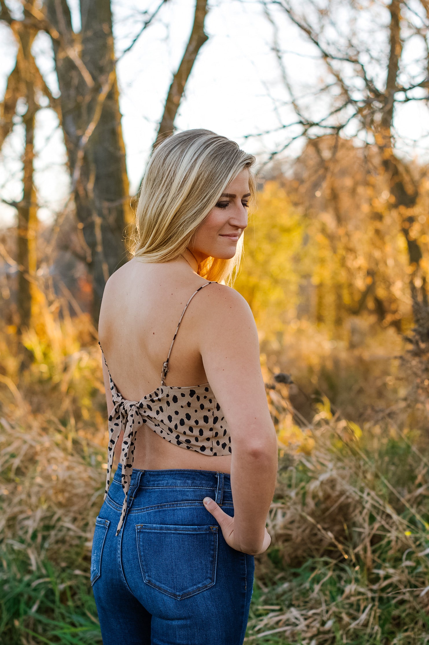 Spotted In Leopard Woven Top - Taupe/Black