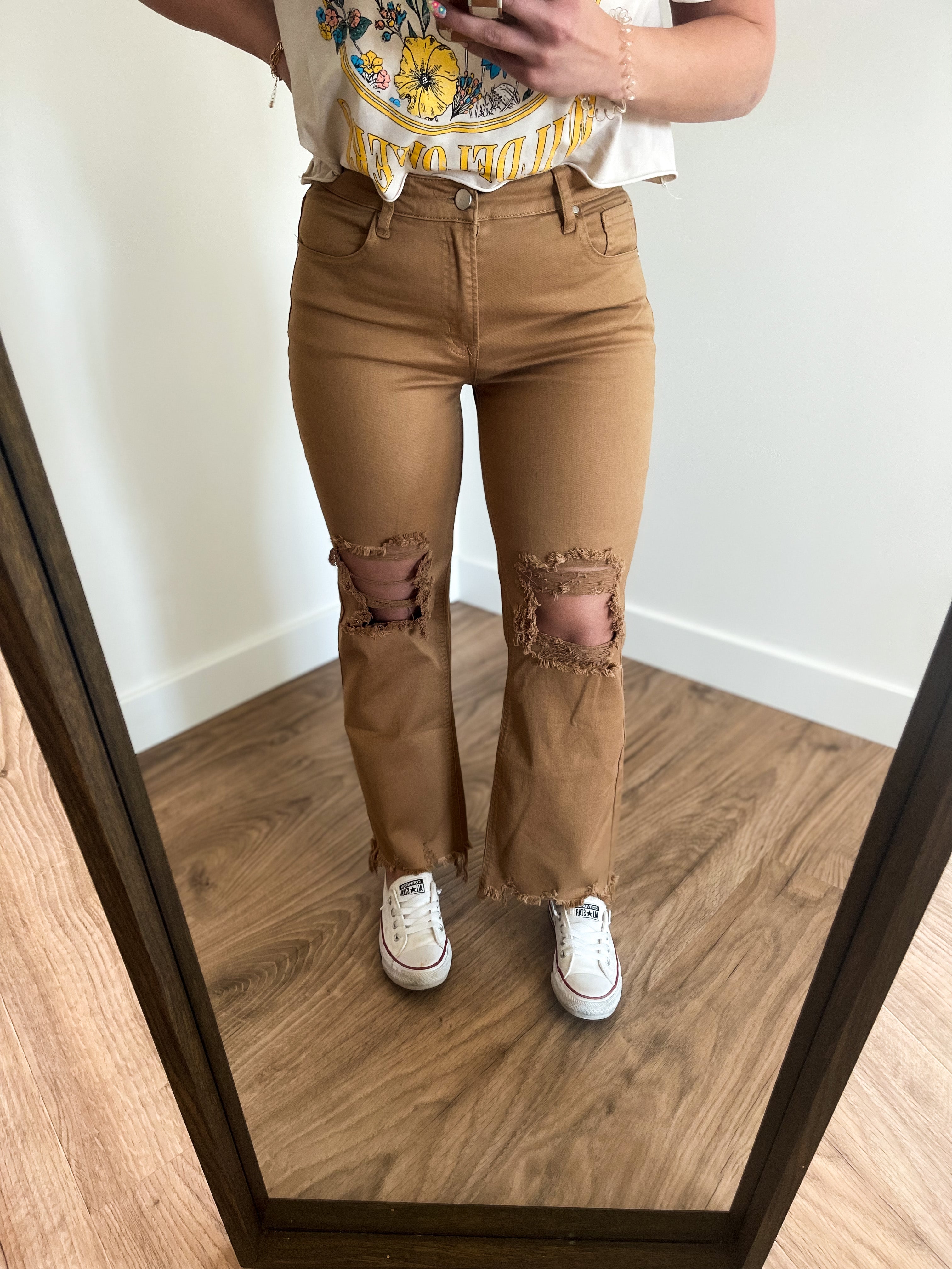 Sun-kissed High Rise Straight Jeans